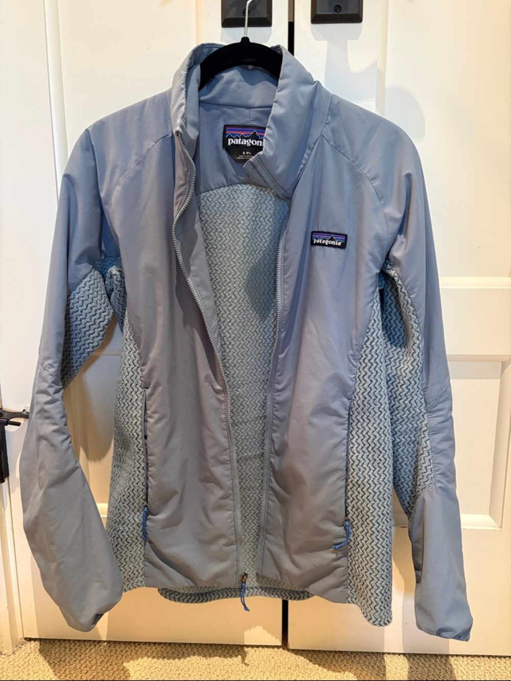 Patagonia Light Blue Zip-Up Fleece Jacket